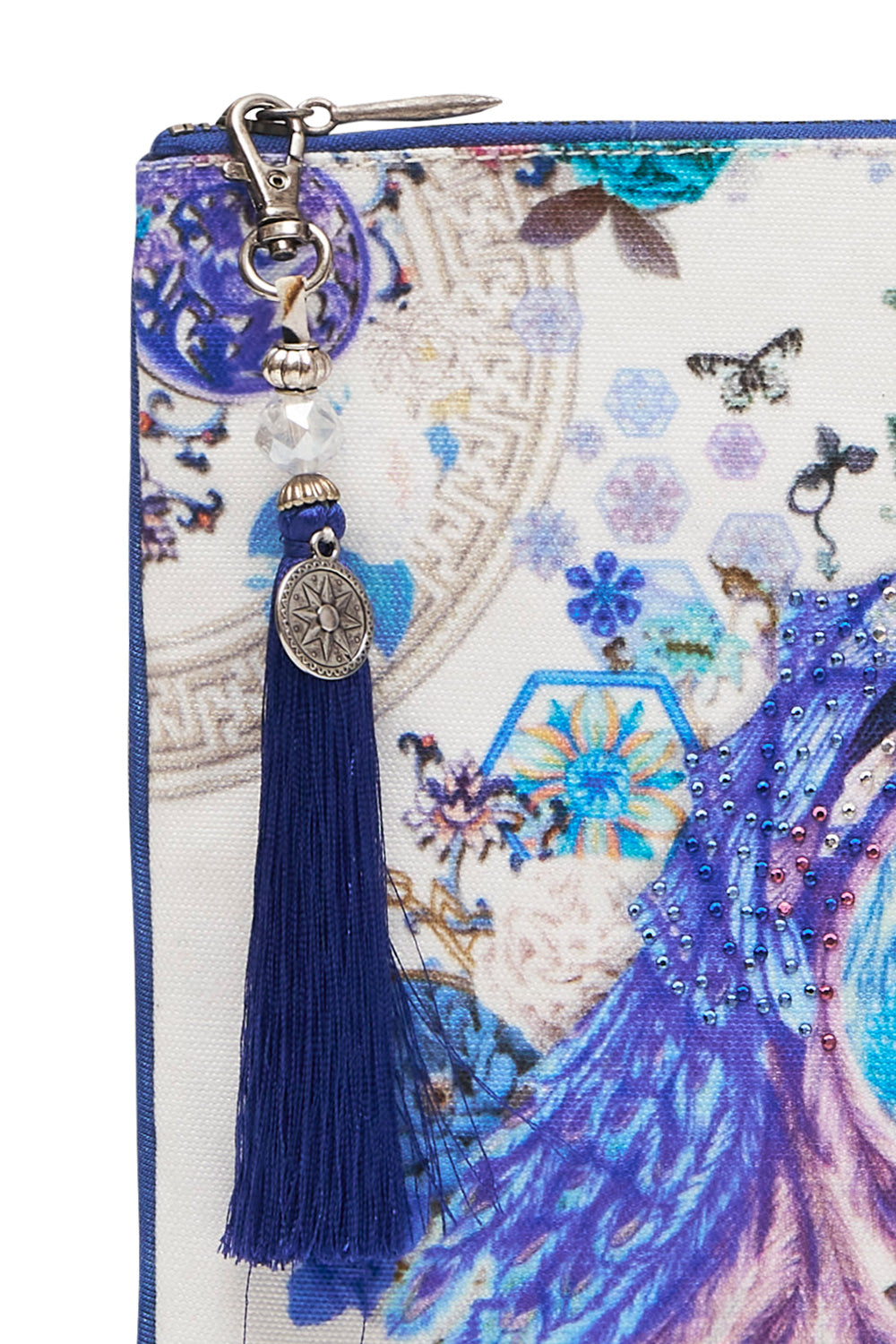 SMALL CANVAS CLUTCH WHITE SIDE OF THE MOON