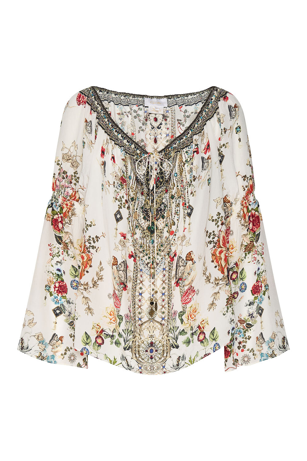 DROP SHOULDER BELL SLEEVE TOP SHAKESPEARES GARDEN