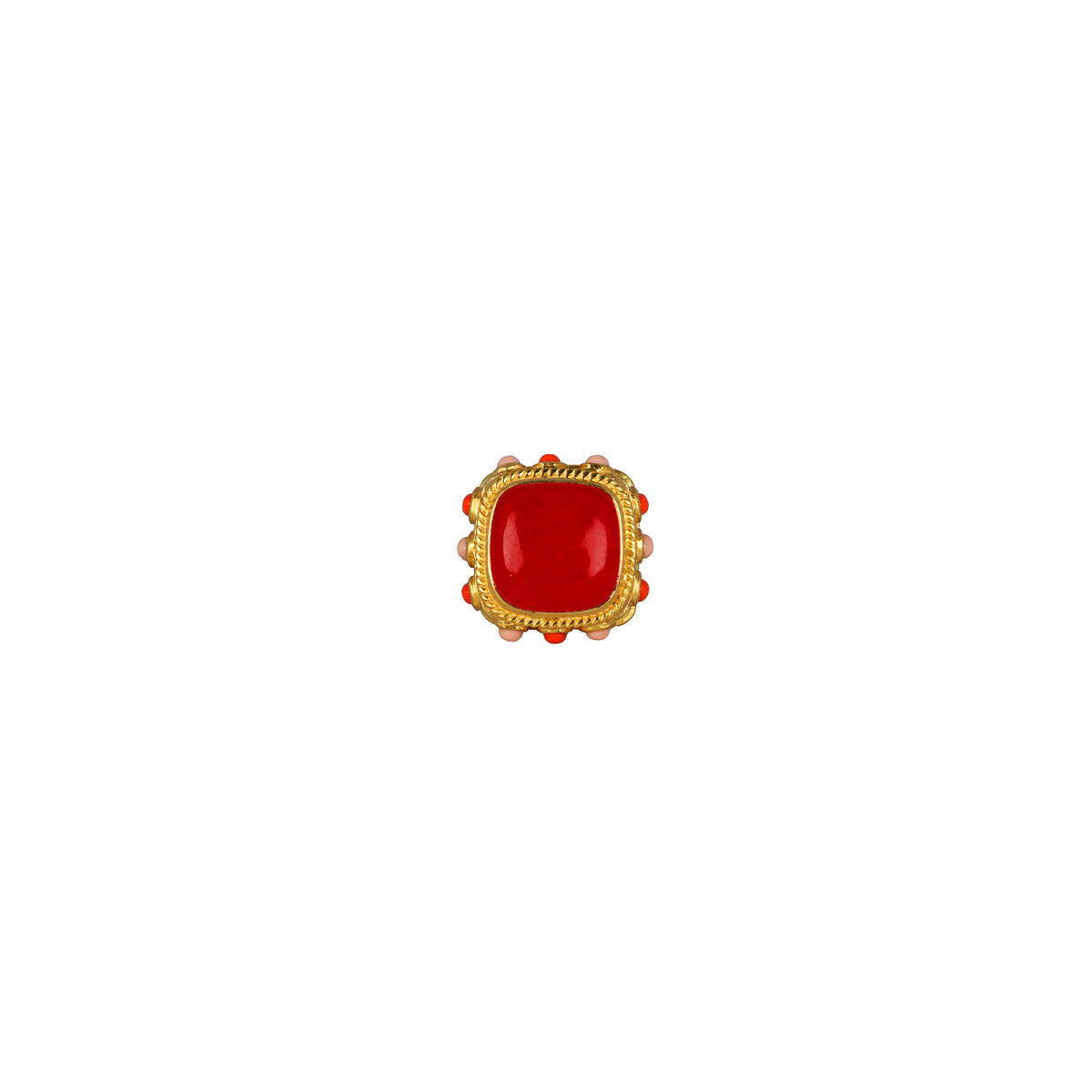 VALERE RED JADE CORDELIA RING MULTI
