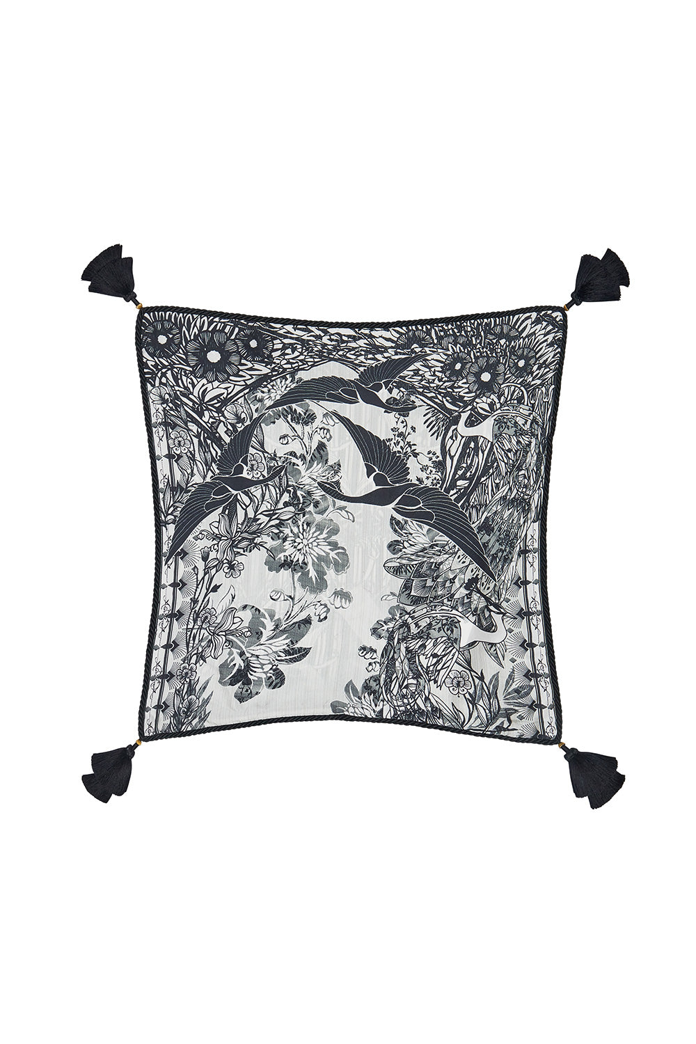 SMALL SQUARE CUSHION SILVER LININGS