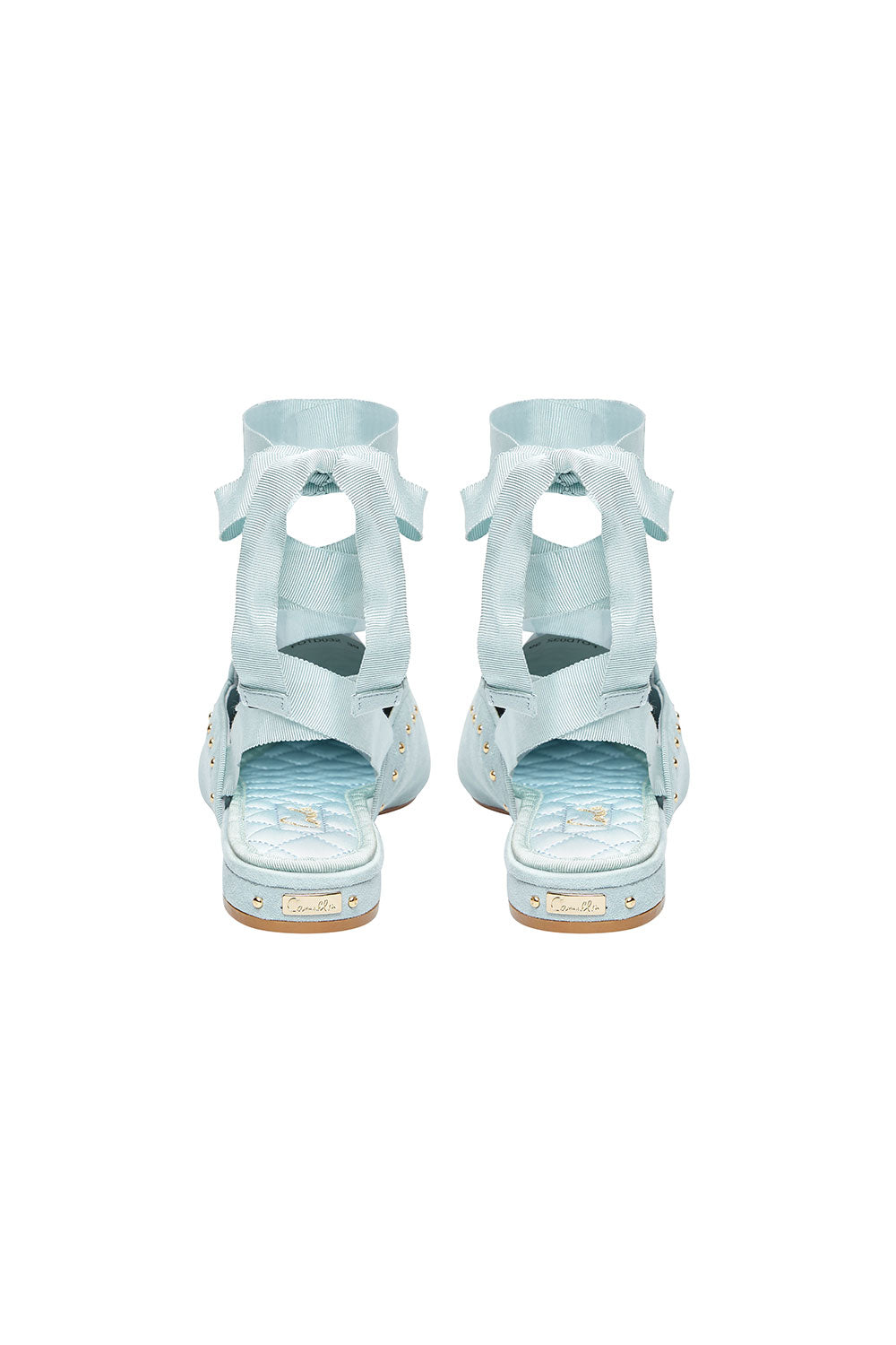 BACKLESS POINT TOE SLIPPER DUSTY BLUE