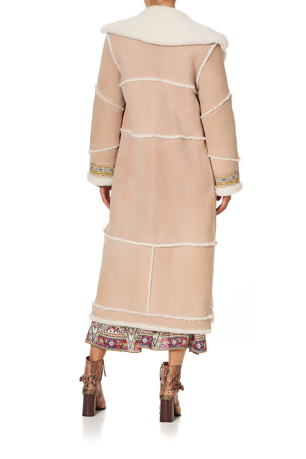 LONG SUEDE SHEARLING COAT ISTENANYA