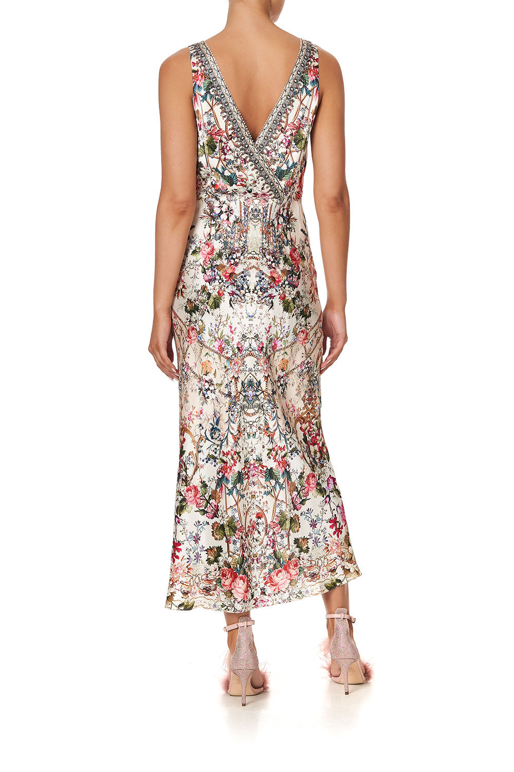 V-NECK SLIP DRESS LONDON LOOMS