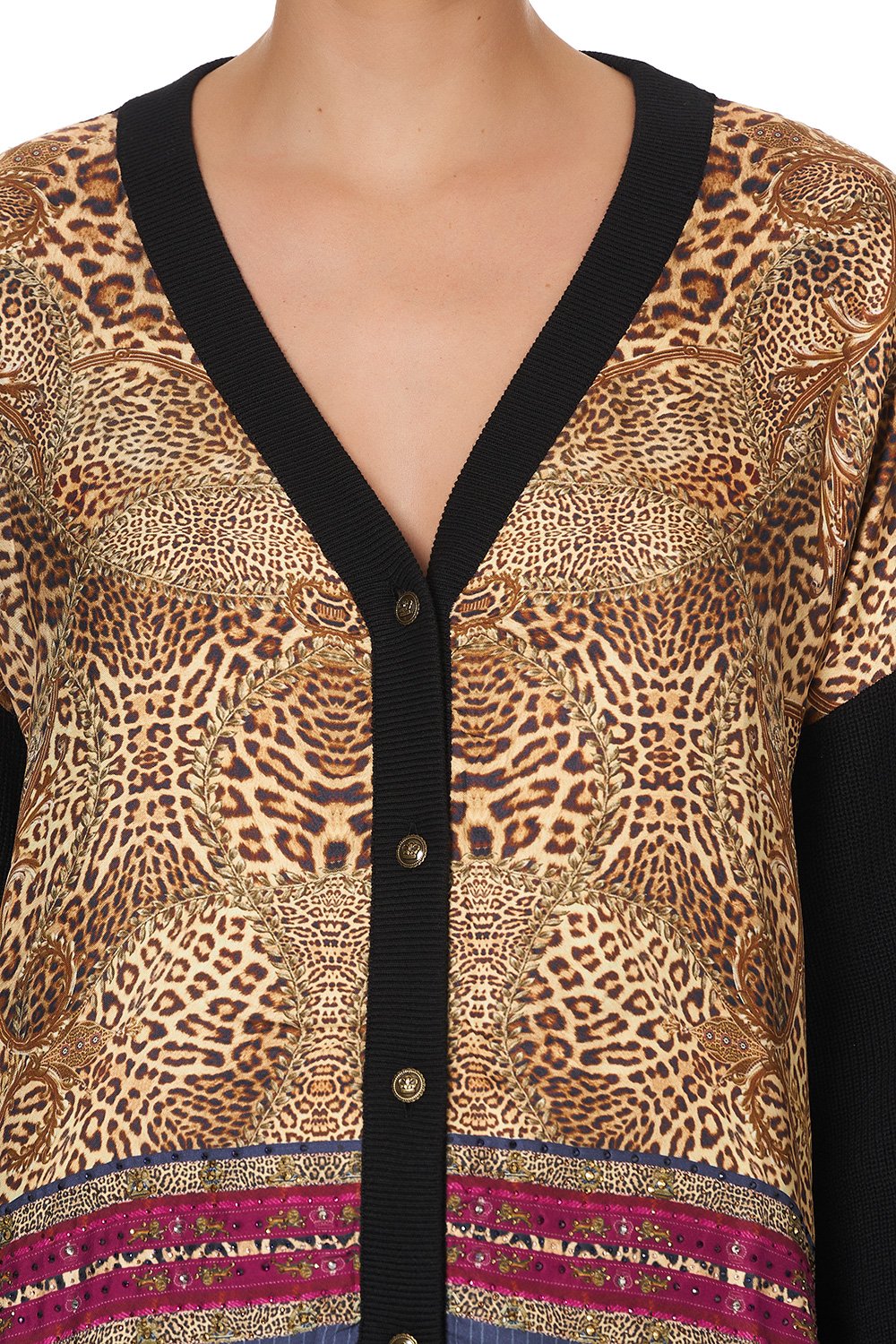 SILK FRONT CARDI LADY LODGE