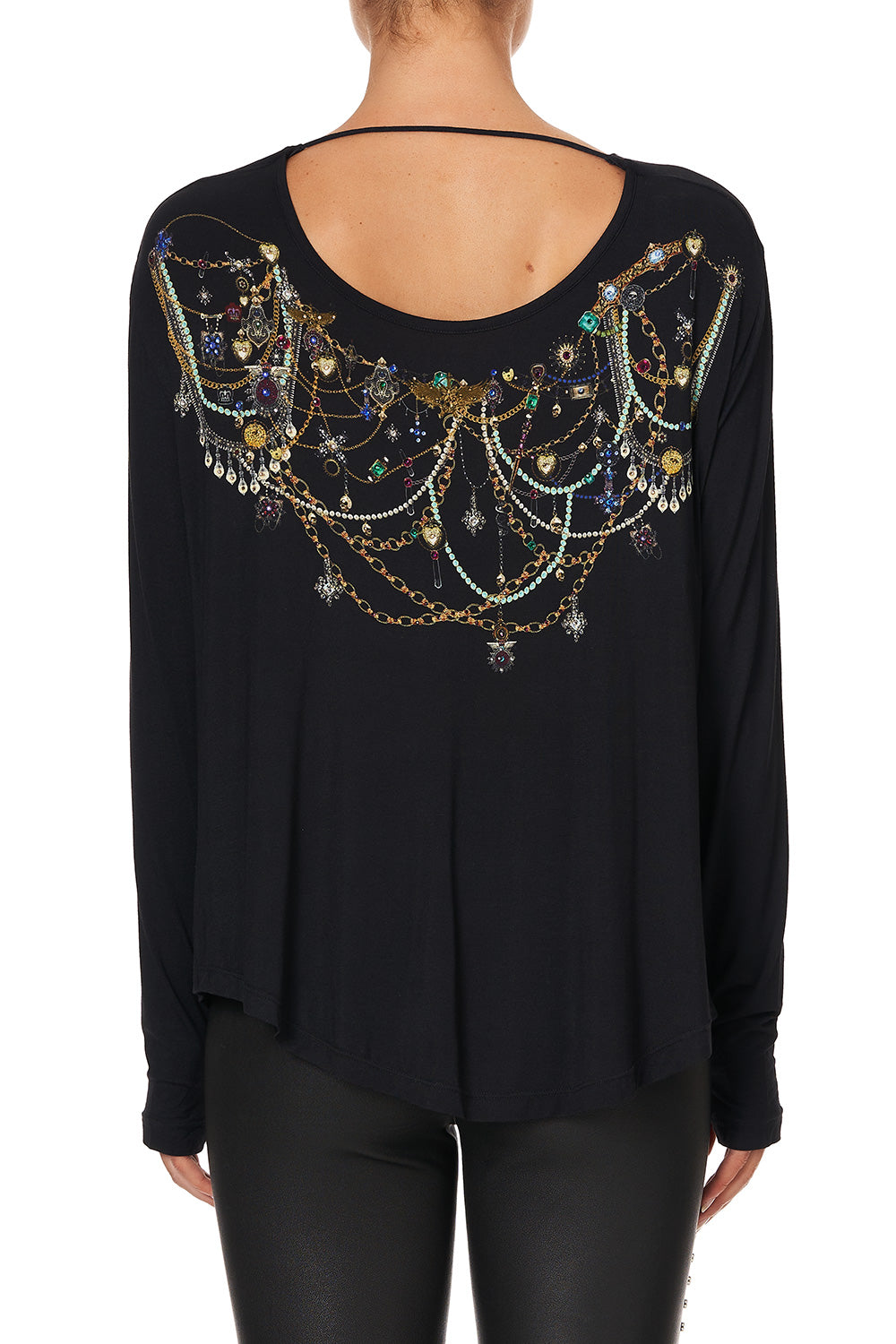 COWL BACK LONG SLEEVE TEE PUNK OF PRIMROSE