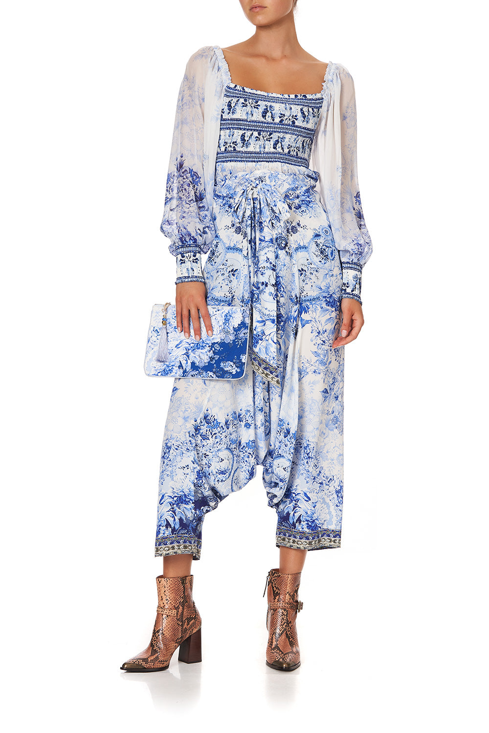 SMALL CANVAS CLUTCH HIGH TEA