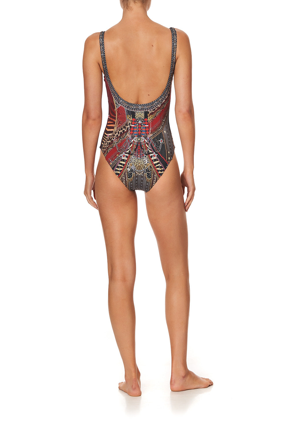 UNDERWIRE SQUARE NECK ONE PIECE LONDON CALLING