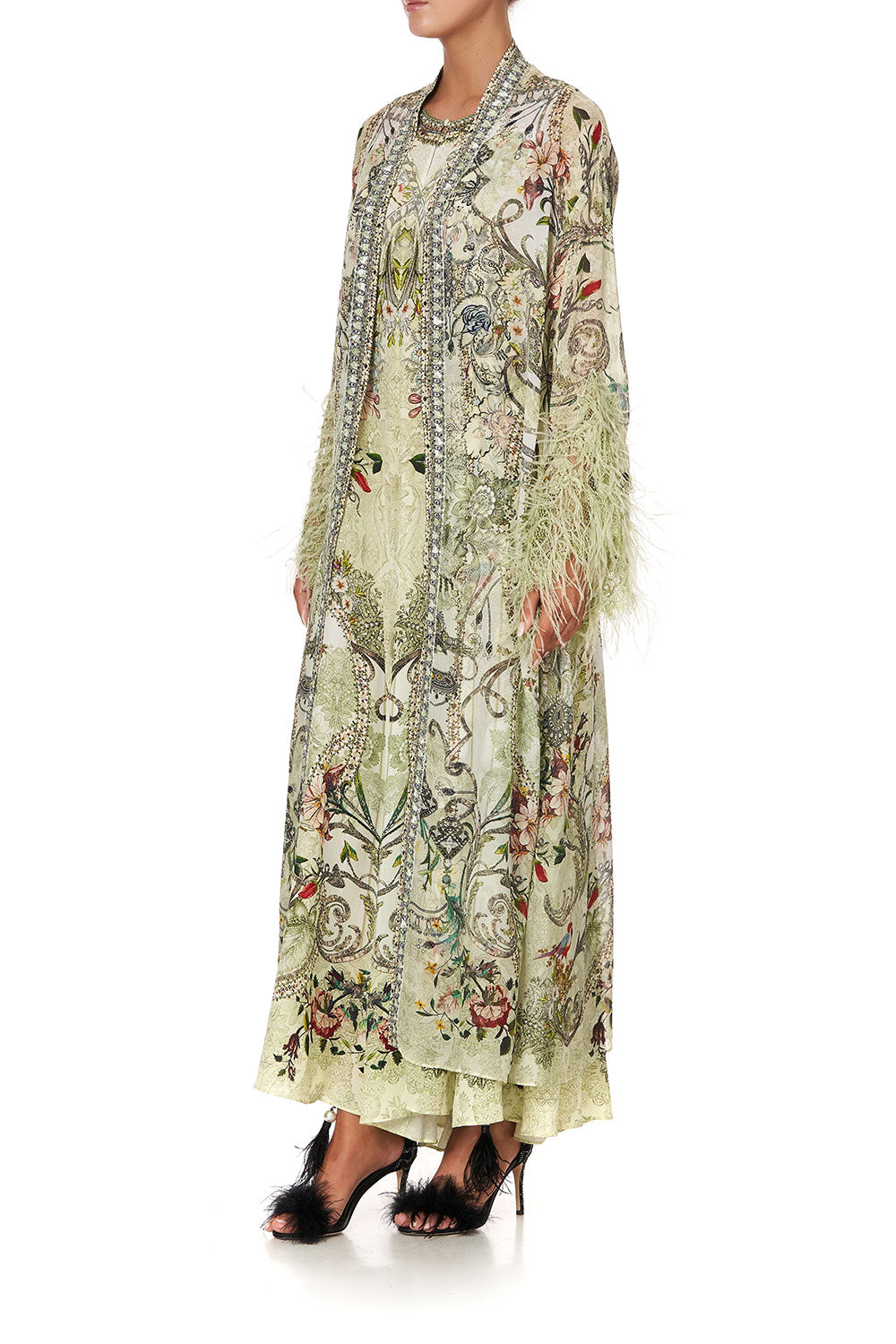 FLARE SLEEVE LONG ROBE BRICK LANE BEAUTY