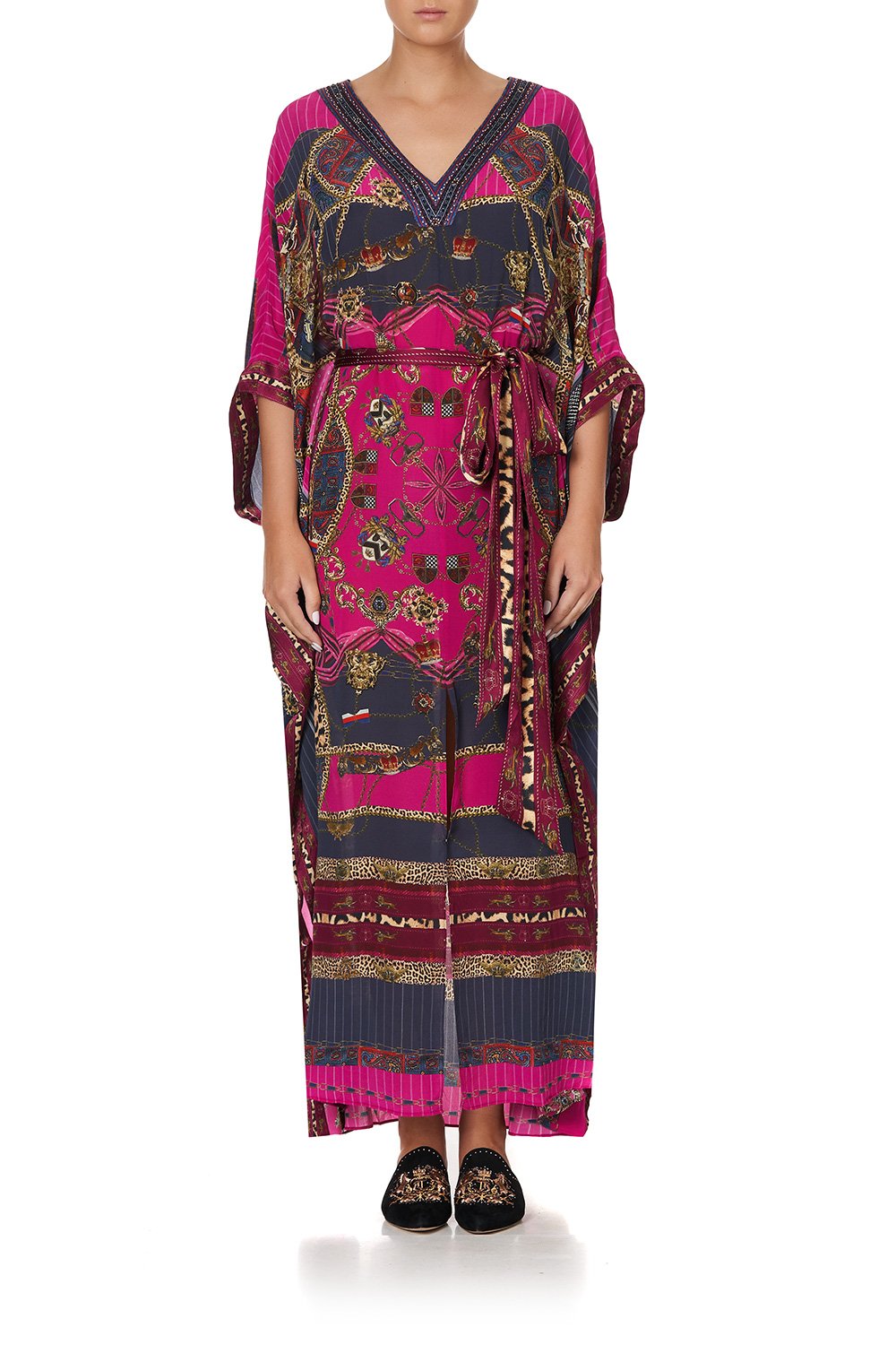 KAFTAN WITH V-NECKBAND AND BELT DINING HALL DARLING