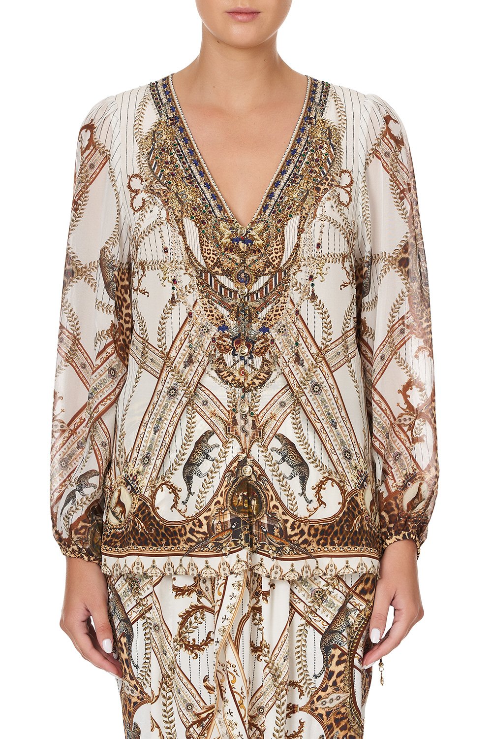 LACE UP SIDE BLOUSE MIND YOUR MANOR