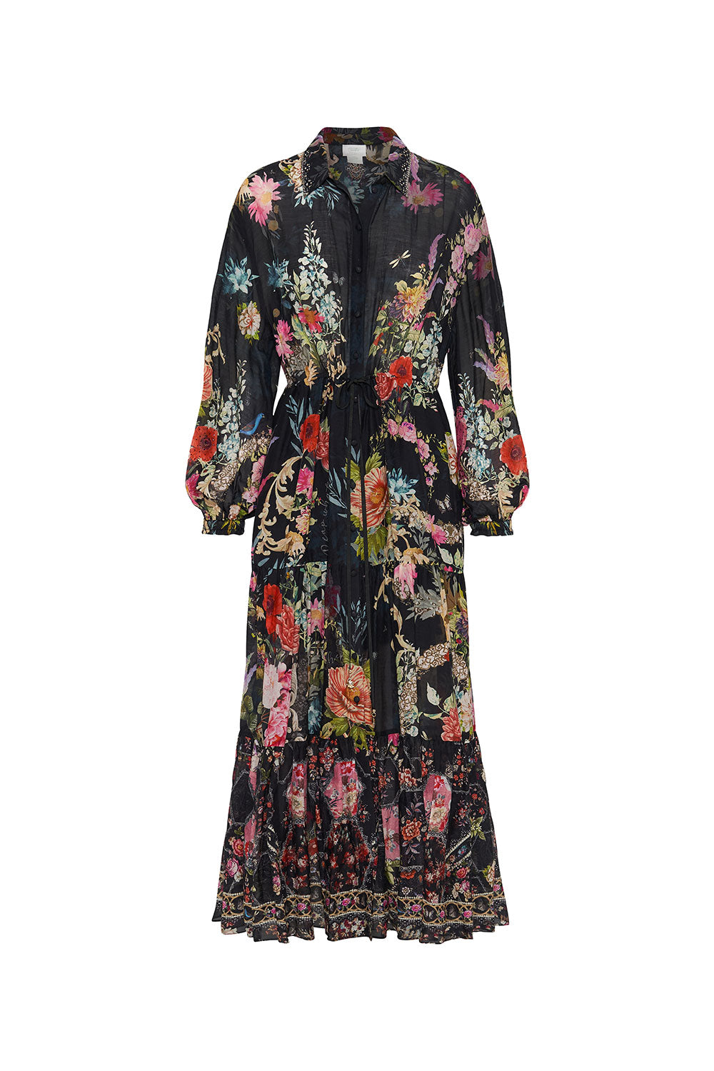 TIERED LONG SHIRT DRESS HAMPTON HIVE