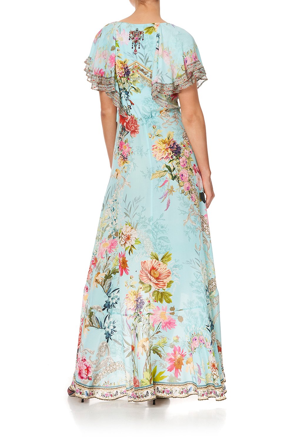 FRILL SLEEVE LONG DRESS A ROYAL STITCH UP