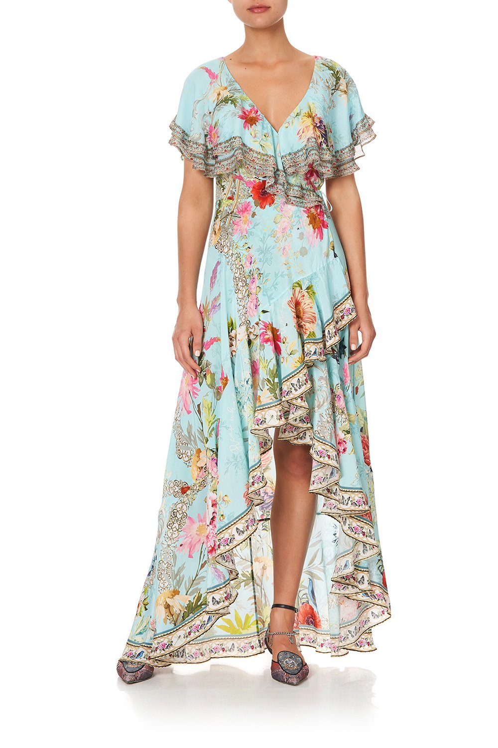 FRILL SLEEVE LONG DRESS A ROYAL STITCH UP