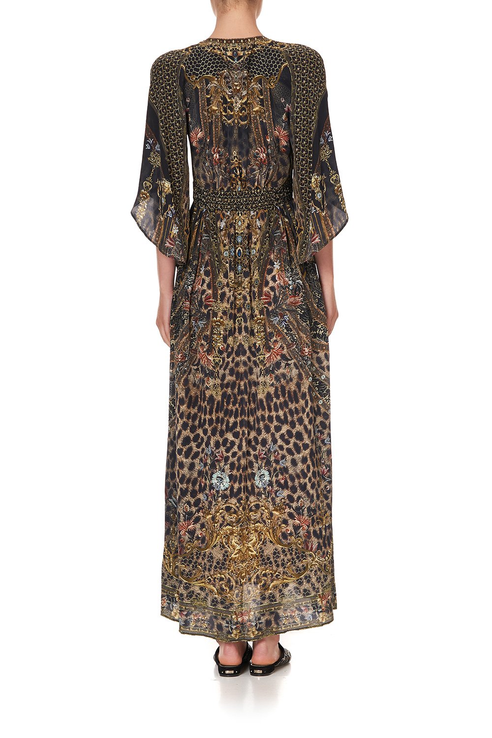 LONG DRESS WITH SMOCKED WAIST ABINGDON PALACE