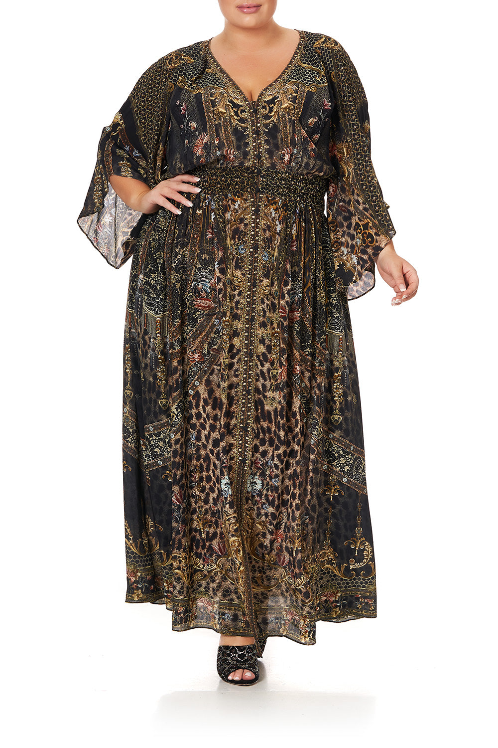 LONG DRESS WITH SMOCKED WAIST ABINGDON PALACE