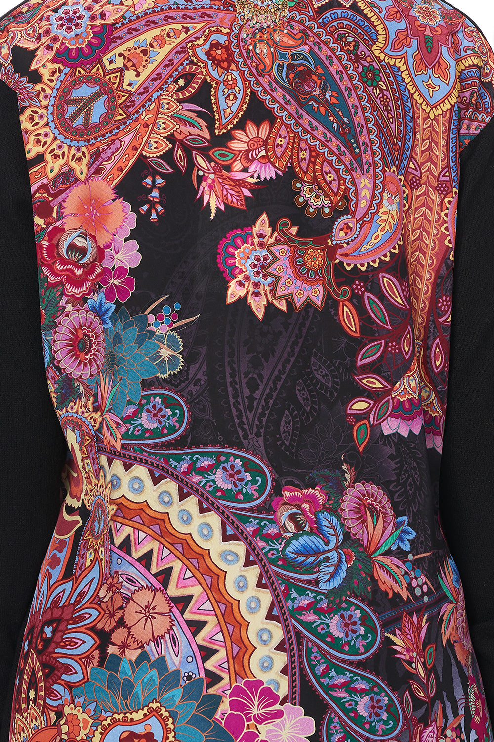 KNITTED CASUAL JACKET WITH SILK BACK SWINGING SIXTIES