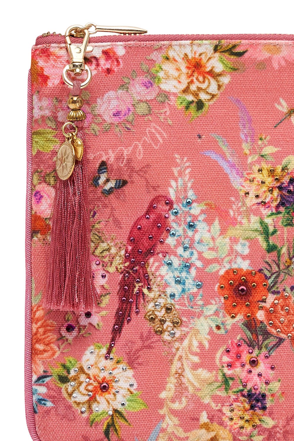 SMALL CANVAS CLUTCH PATCHWORK HEART