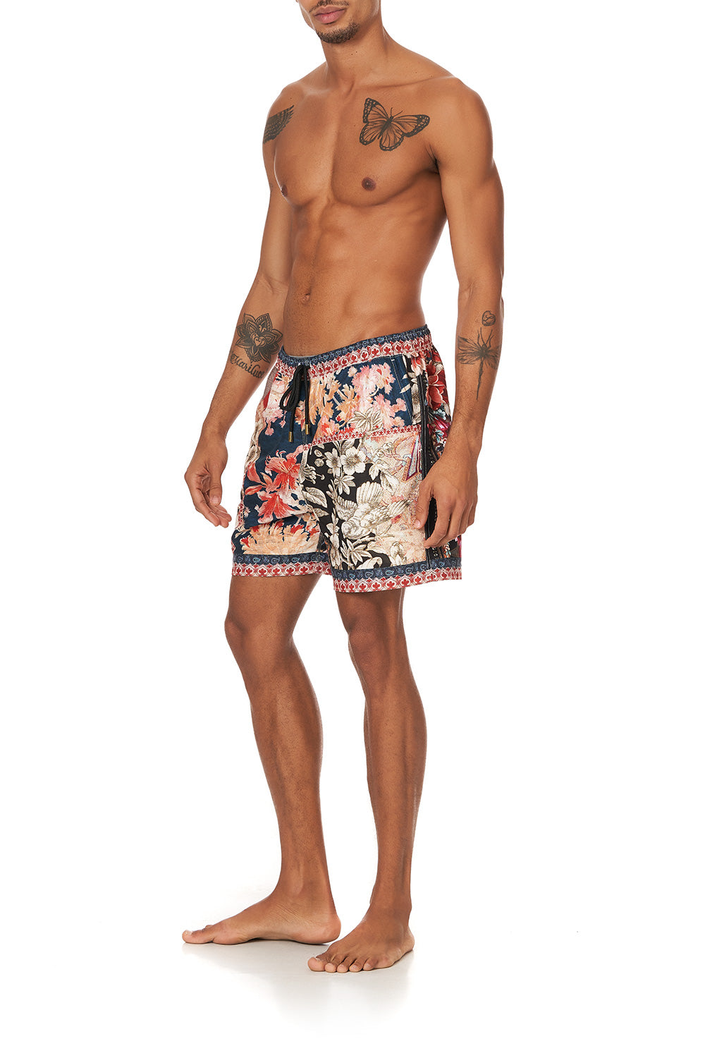 ELASTIC WAIST BOARDSHORT MEADOW HE WROTE
