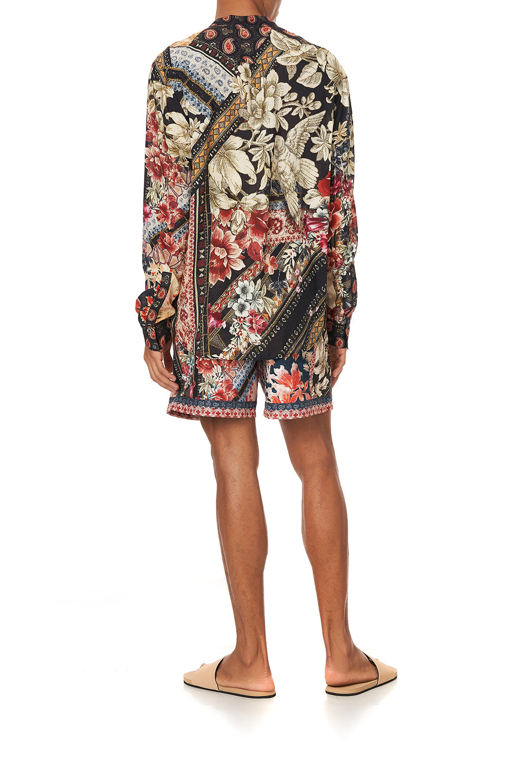 LONG SLEEVE MANDARIN COLLAR SHIRT MEADOW HE WROTE