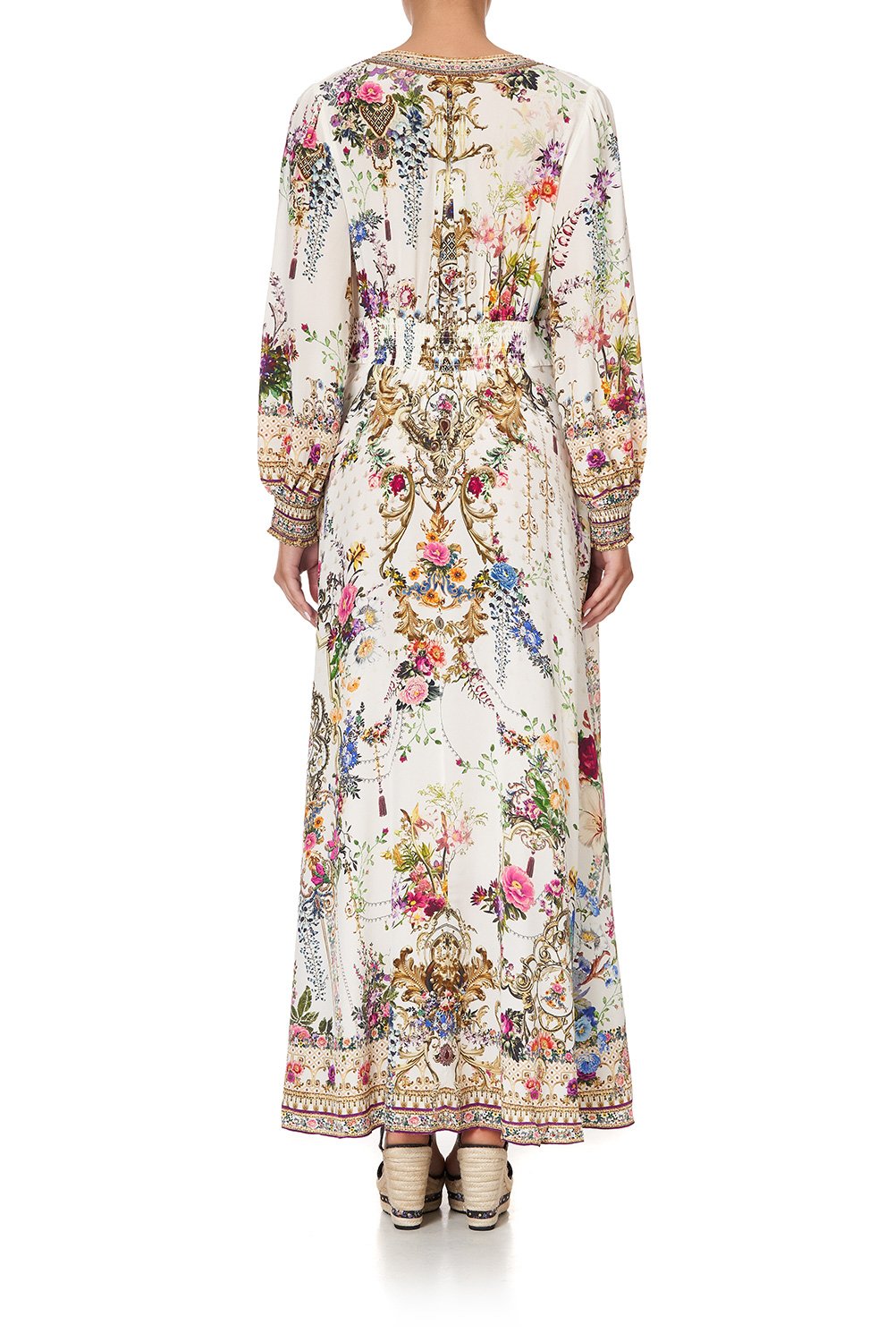 BUTTON DRESS WITH SHAPED WAISTBAND BY THE MEADOW