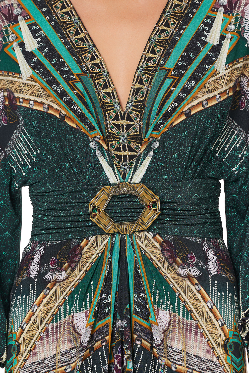 BELTED JERSEY DRESS FITZGERALDS FLAPPER