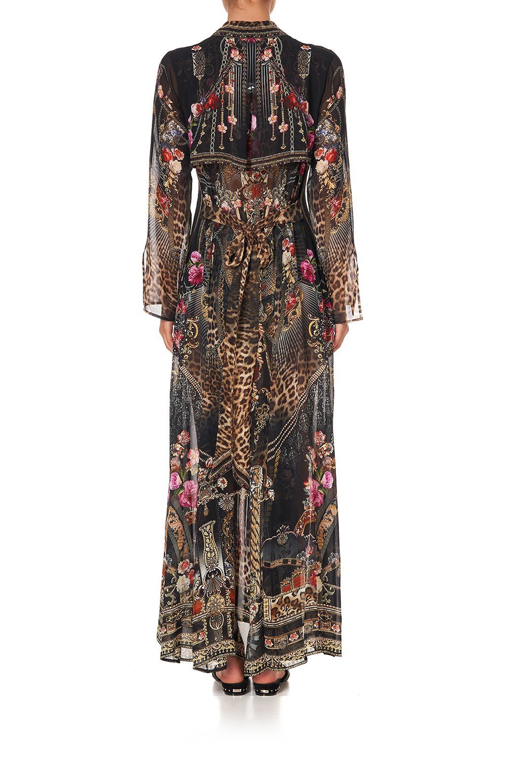 PRINTED TRENCH GOTHIC GODDESS