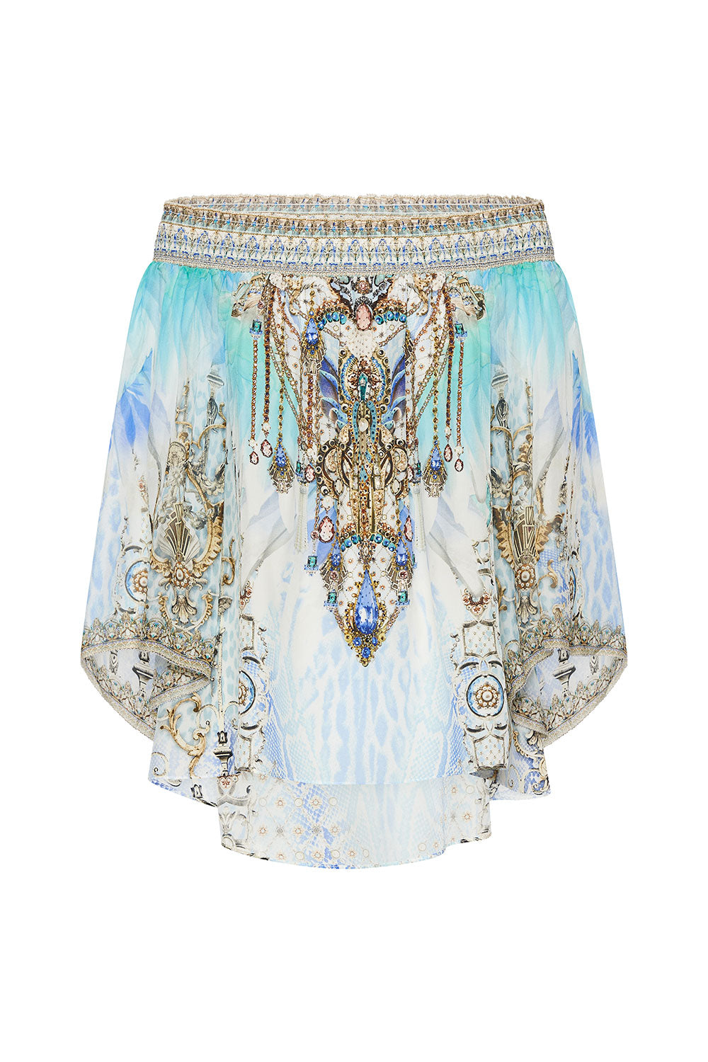 OFF SHOULDER SHIRRED BLOUSE GATSBYS GIRL