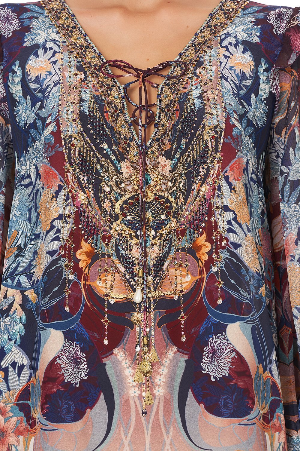 RUFFLE LACE UP DRESS NOUVEAU NIGHTS