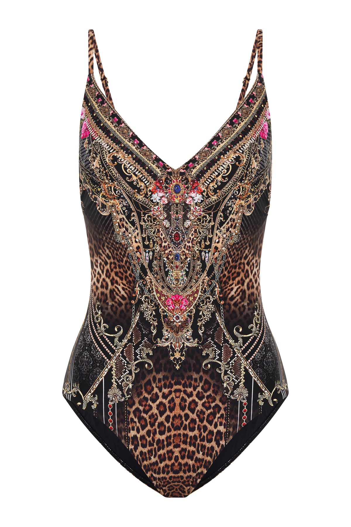 V NECK UNDERWIRE ONE PIECE GOTHIC GODDESS