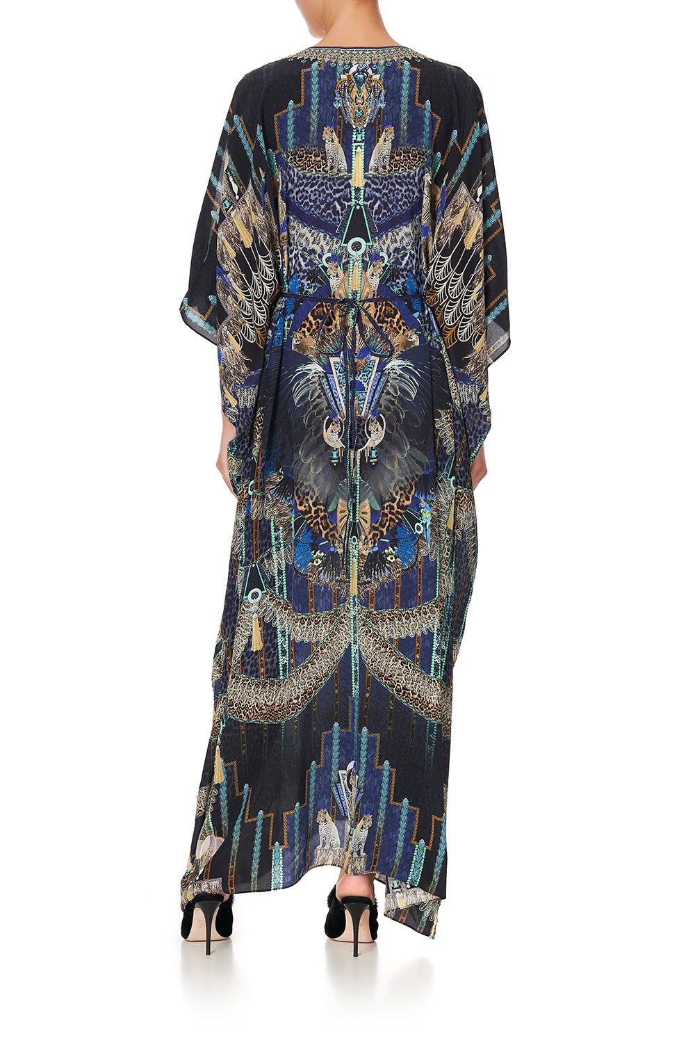 SPLIT SLEEVE KAFTAN WITH HARDWARE DRIPPING IN DECO