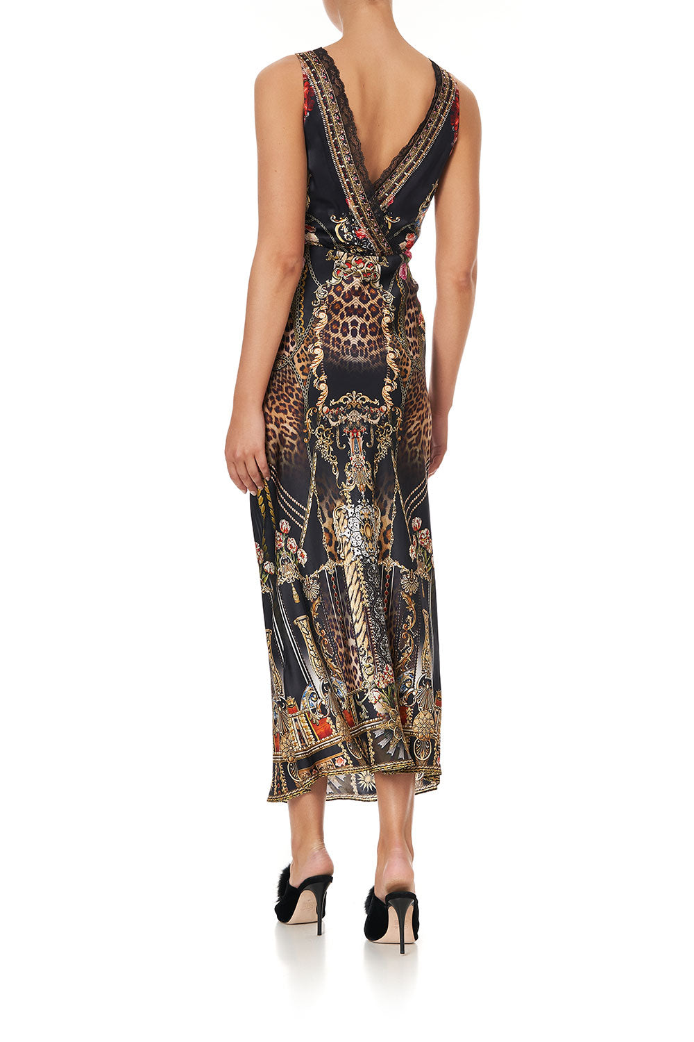 V-NECK SLIP DRESS GOTHIC GODDESS