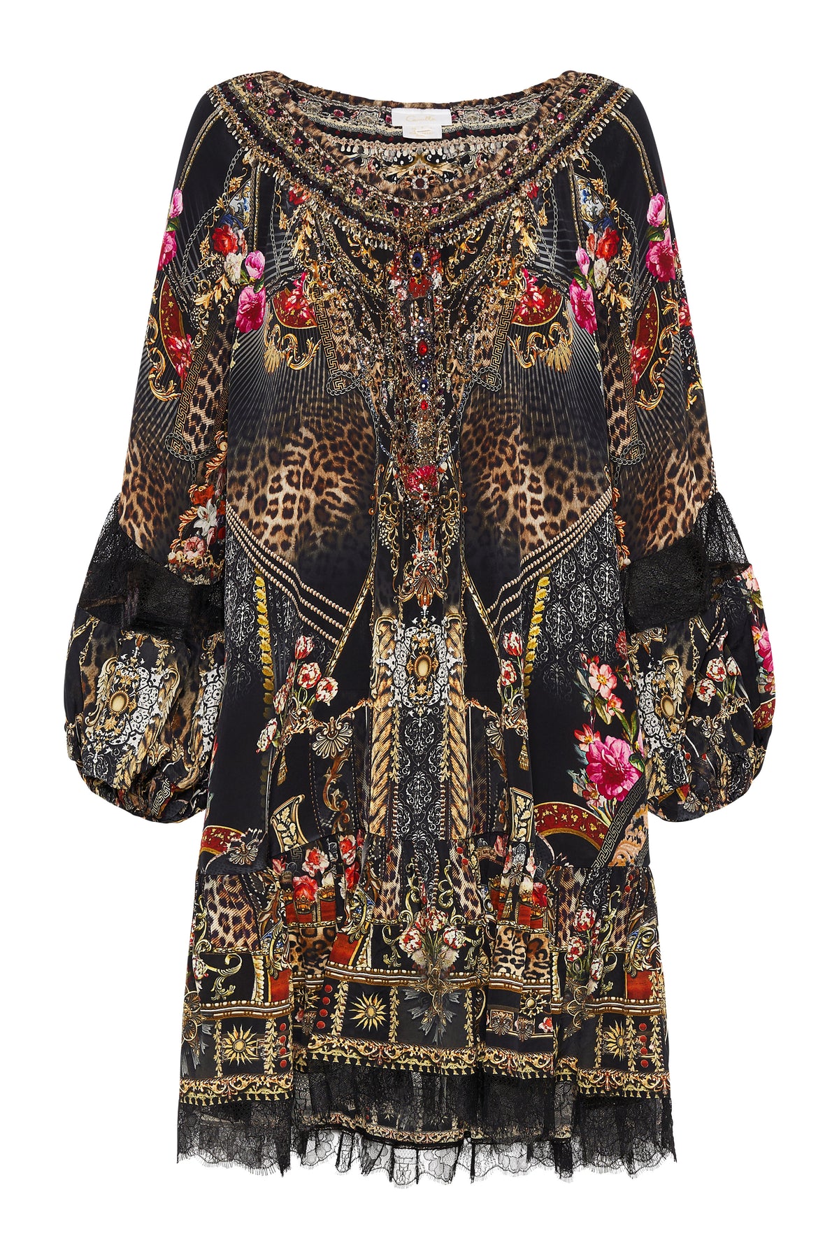 BLOUSON SLEEVE A LINE FRILL DRESS GOTHIC GODDESS