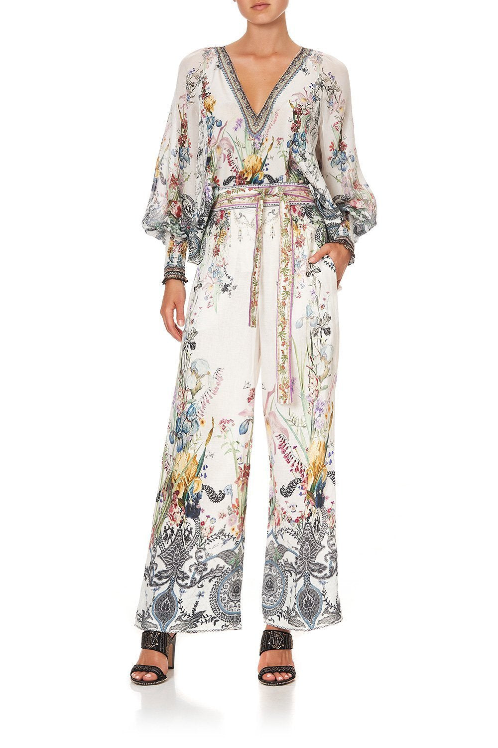 SHIRRED CUFF BLOUSE TRUE ROMANCE