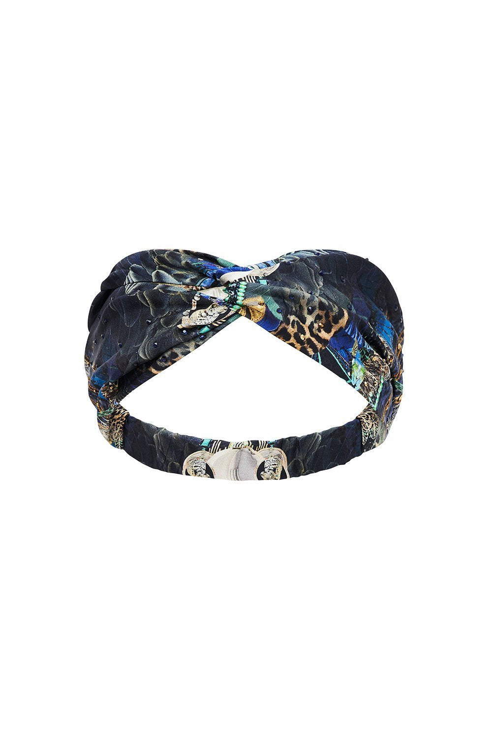 WOVEN TWIST HEADBAND DRIPPING IN DECO