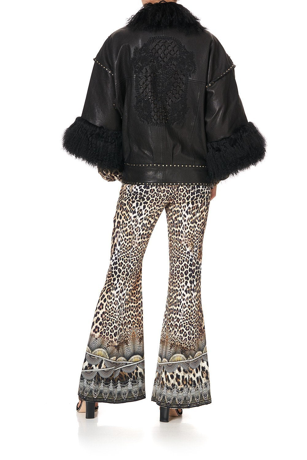 DROP SLEEVE PANELLED JACKET LEATHER