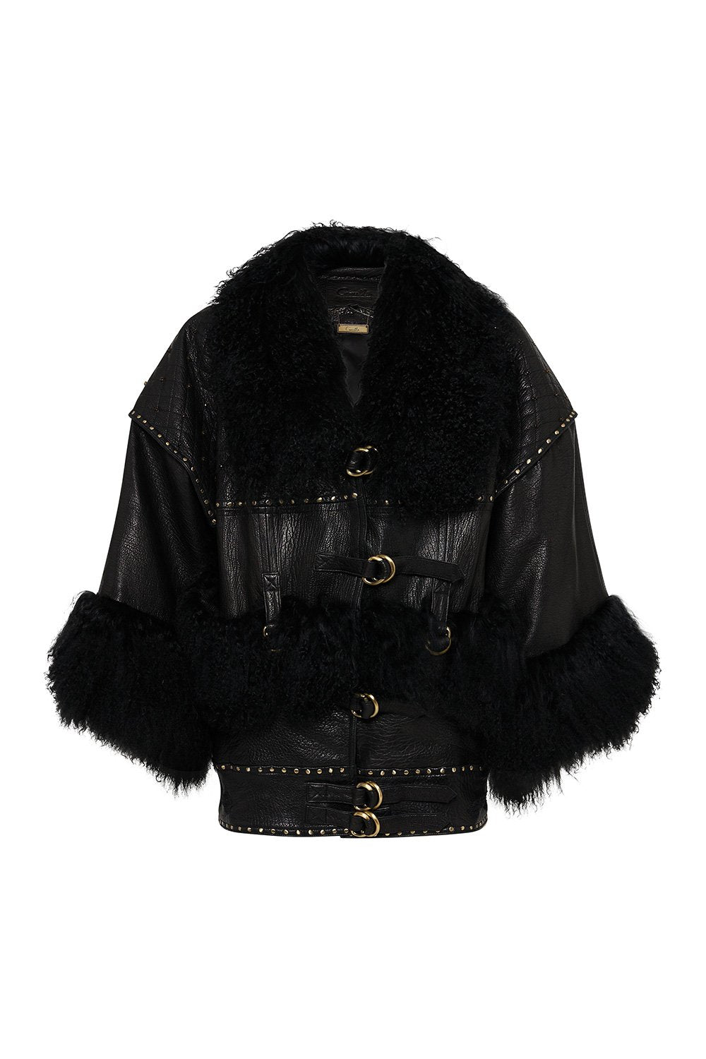 DROP SLEEVE PANELLED JACKET LEATHER