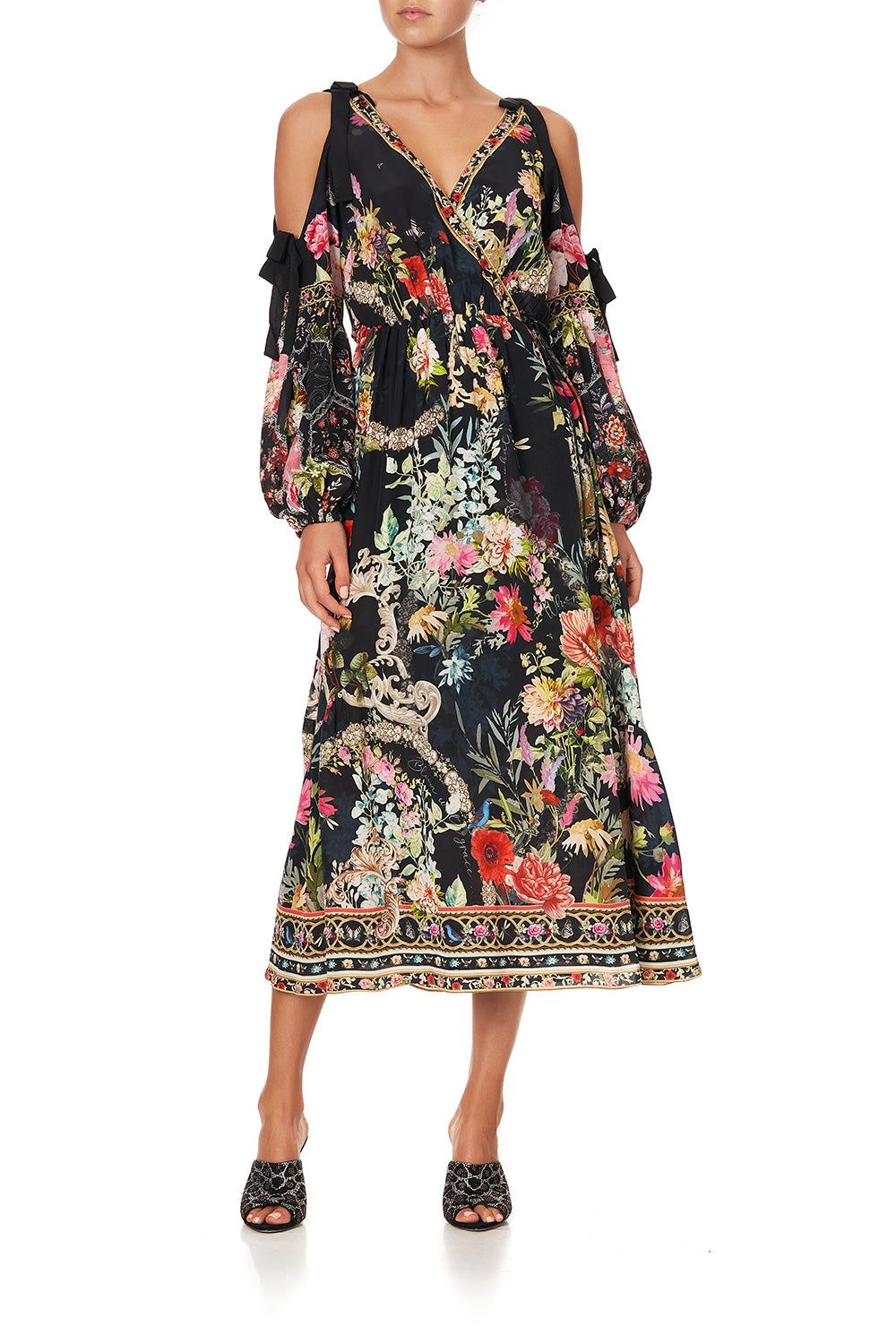 SPLIT SLEEVE WRAP DRESS HAMPTON HIVE