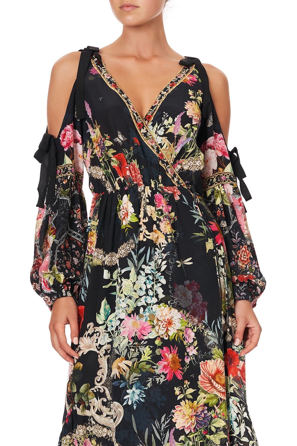 SPLIT SLEEVE WRAP DRESS HAMPTON HIVE