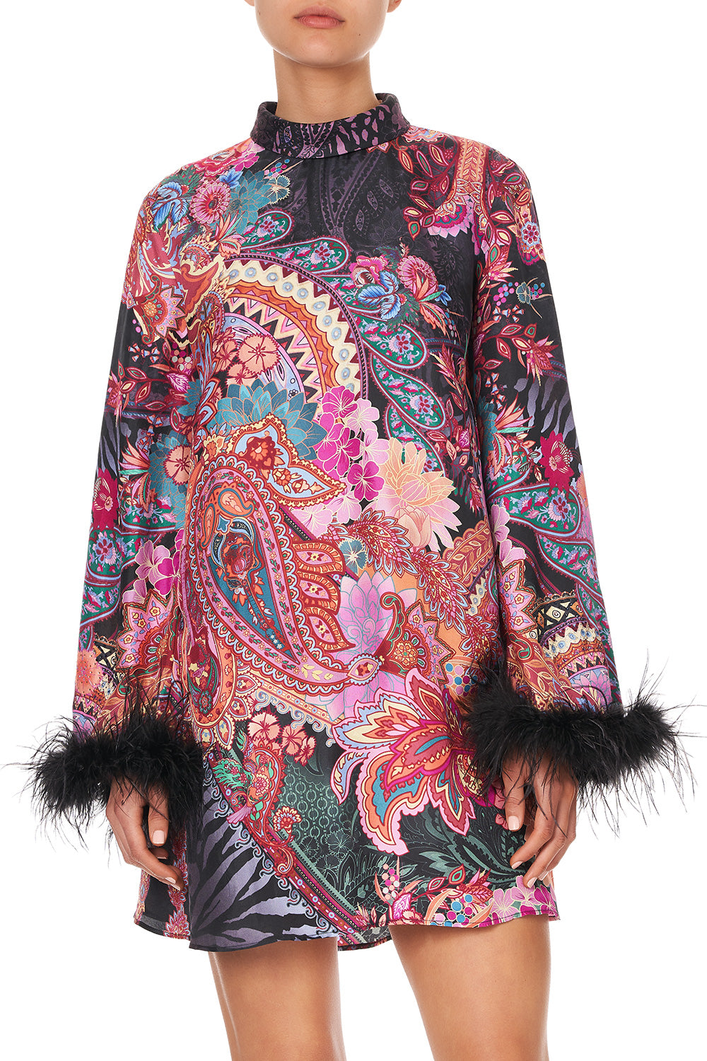 LONG SLEEVE SWING DRESS SWINGING SIXTIES