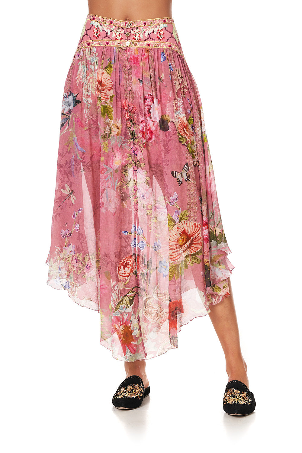 SHAPED WAIST SKIRT PATCHWORK HEART