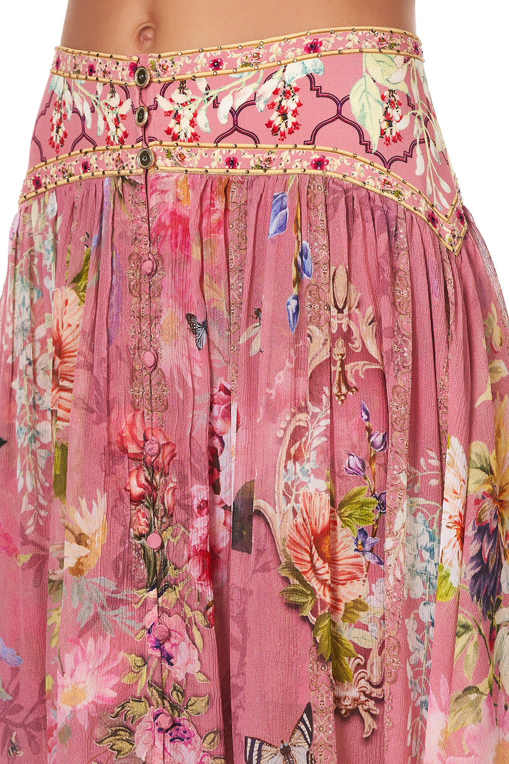 SHAPED WAIST SKIRT PATCHWORK HEART