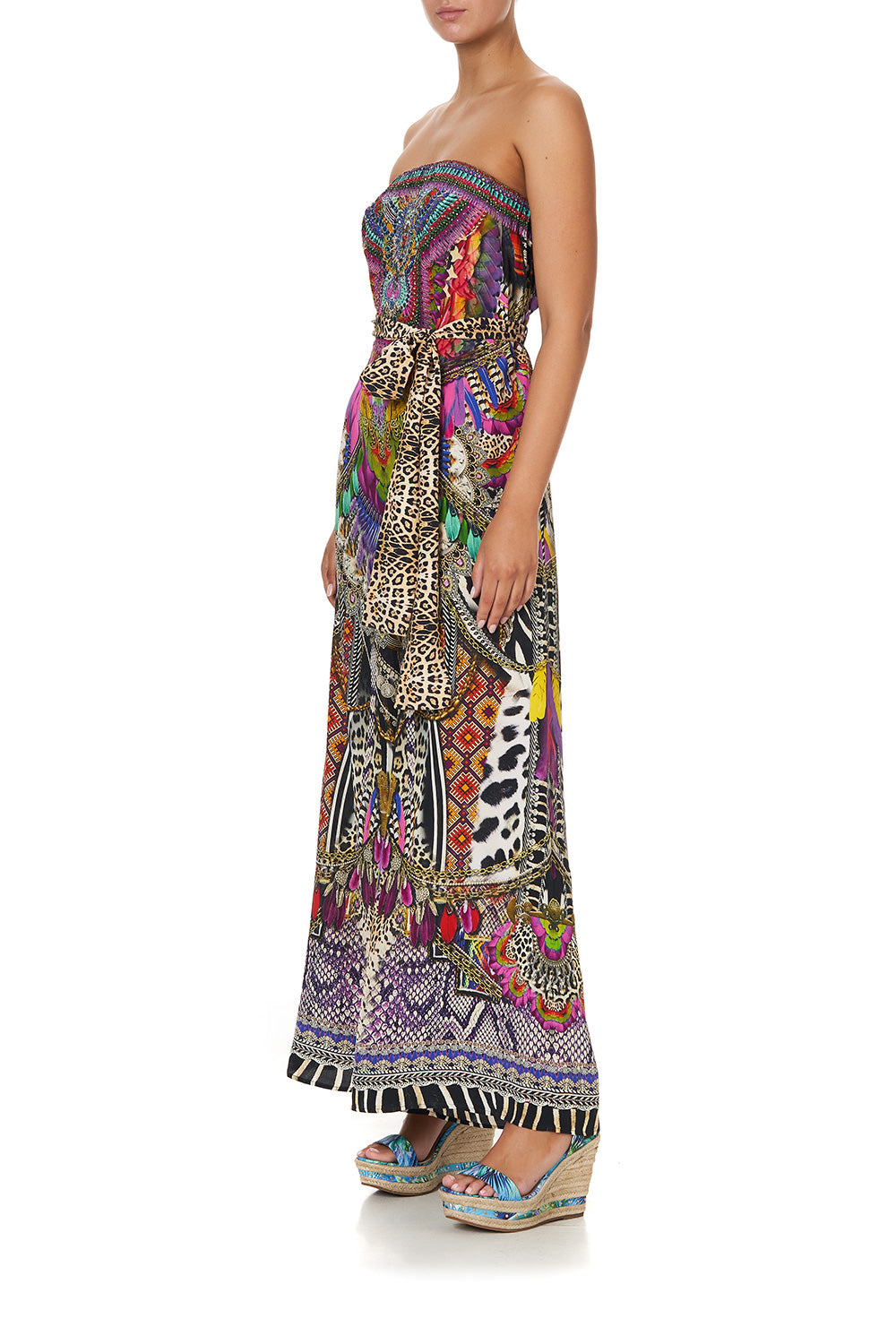 TIE WAIST STRAPLESS JUMPSUIT GUARDIANS OF THE SUN