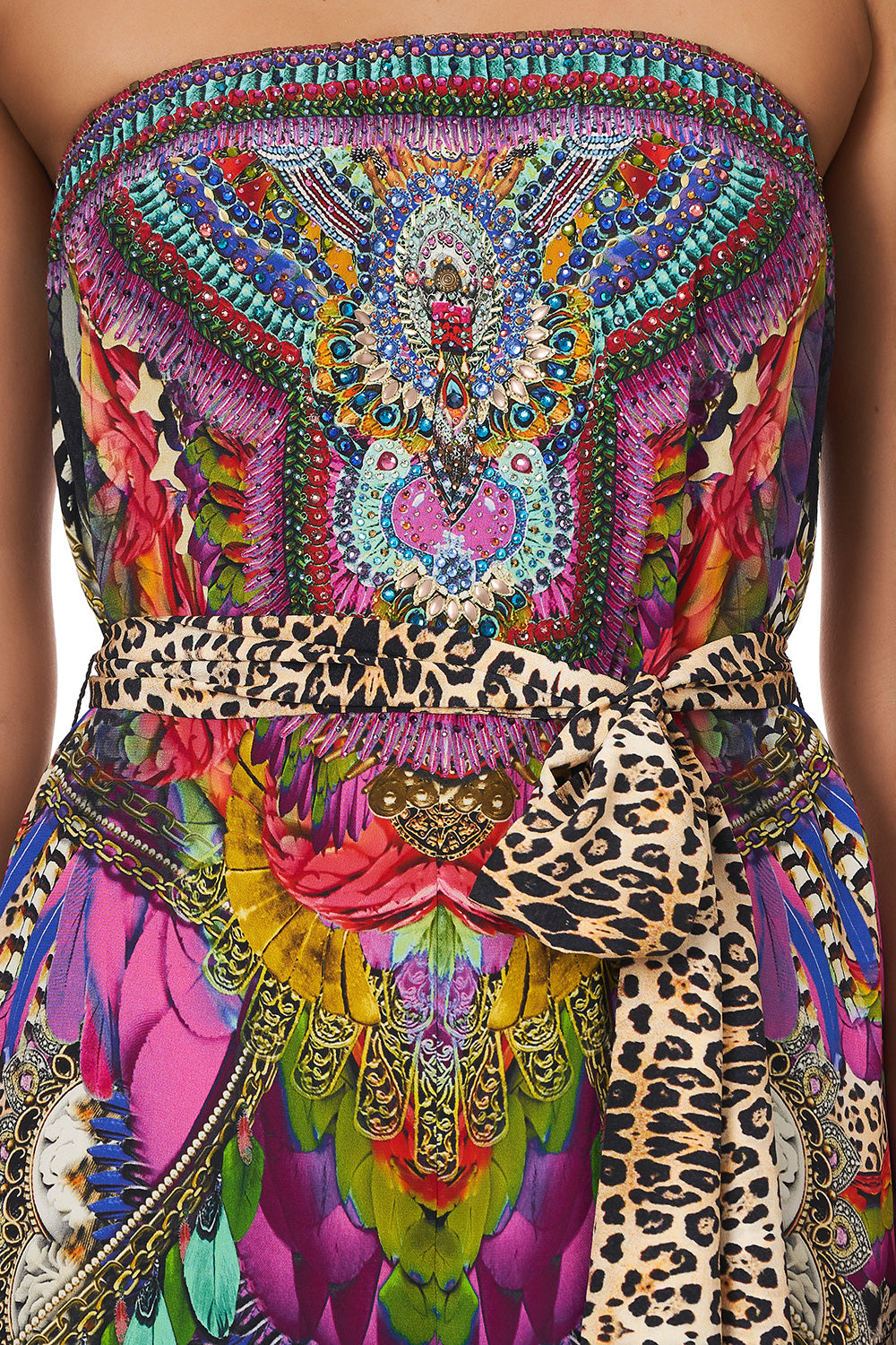 TIE WAIST STRAPLESS JUMPSUIT GUARDIANS OF THE SUN