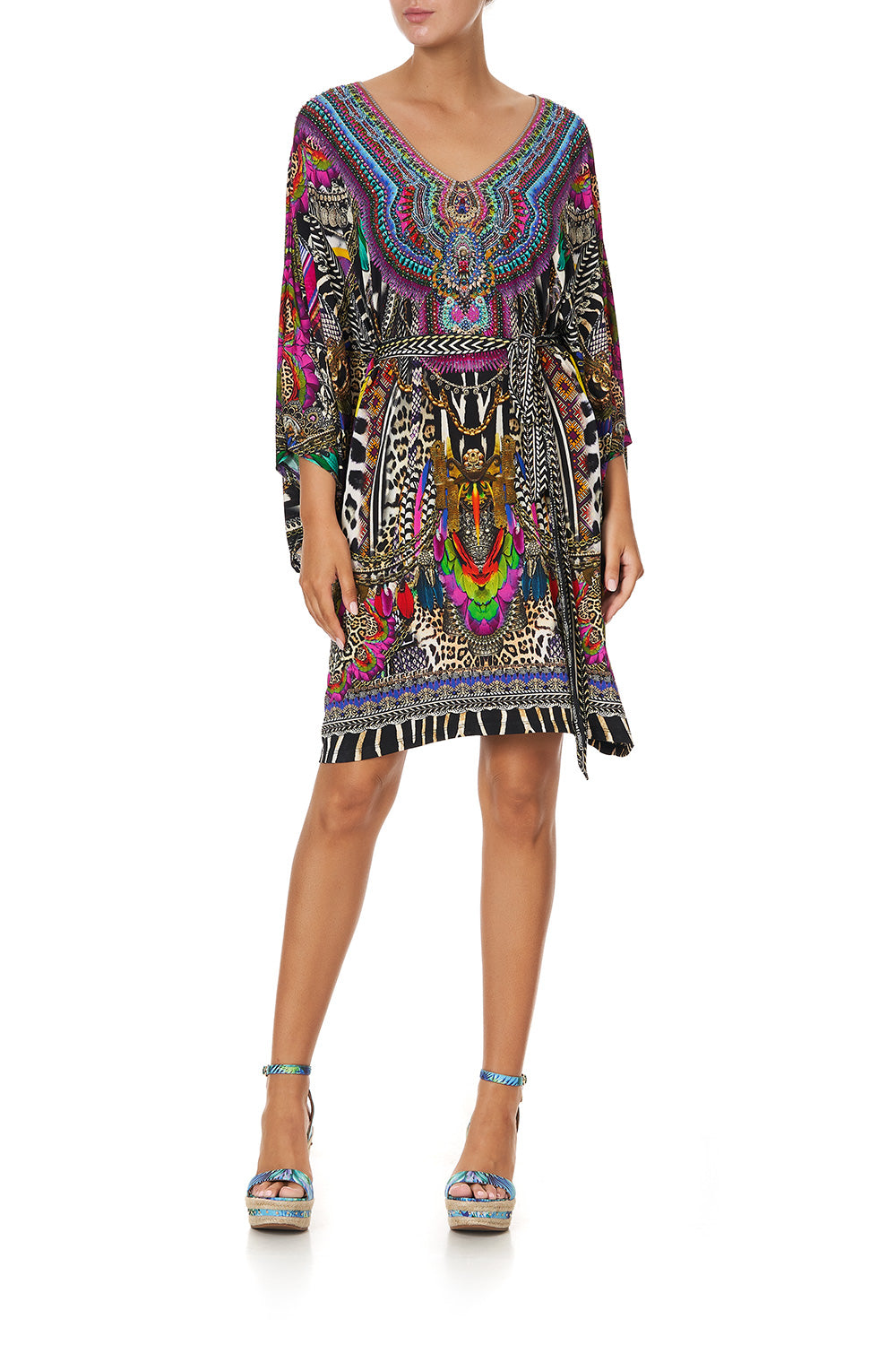 V NECK JERSEY SHORT KAFTAN W TIE GUARDIANS OF THE SUN
