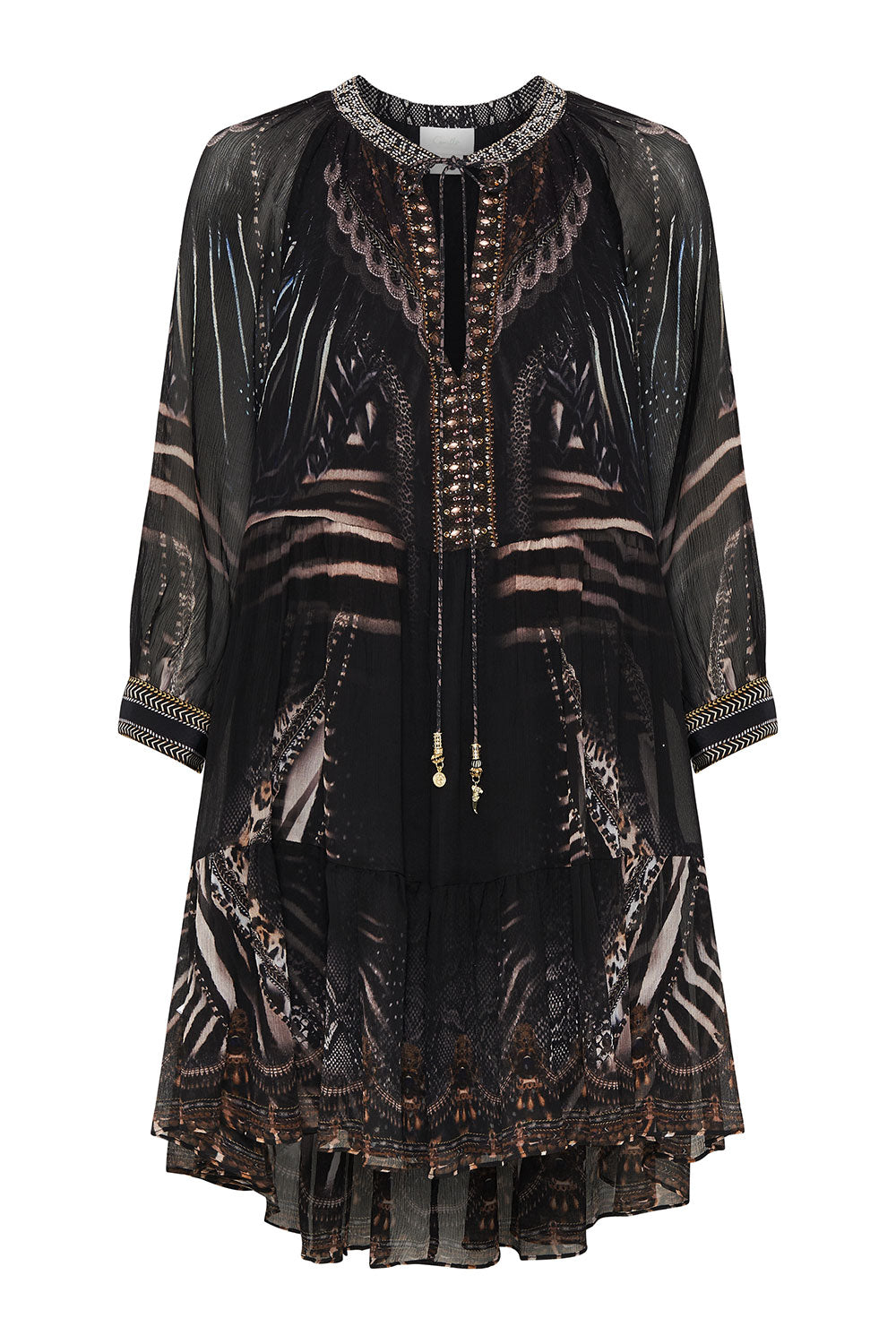 SHORT GATHERED PANEL DRESS QUECHUA KING