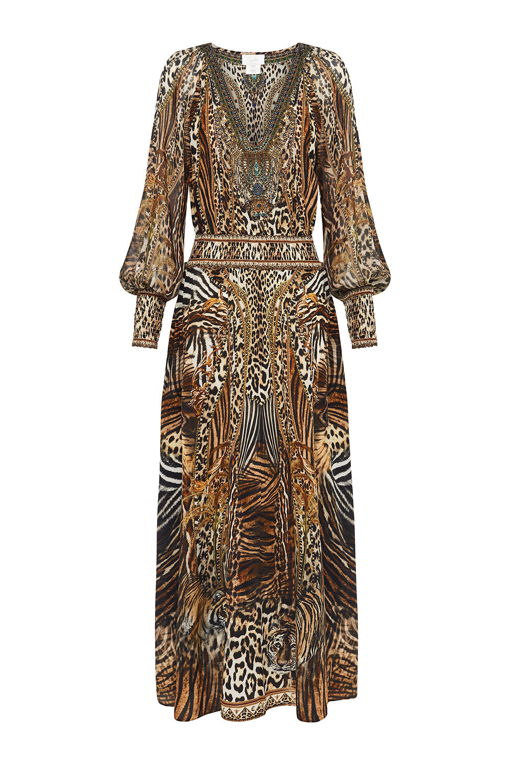 DRESS WITH SHIRRED WAIST AND CUFF BERKELEY ST AFTER DARK