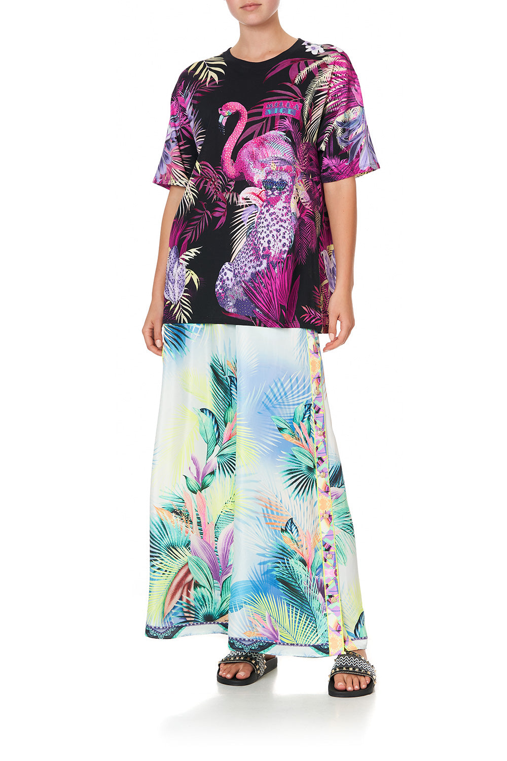 OVERSIZE BAND TEE SOUTH BEACH SUNRISE