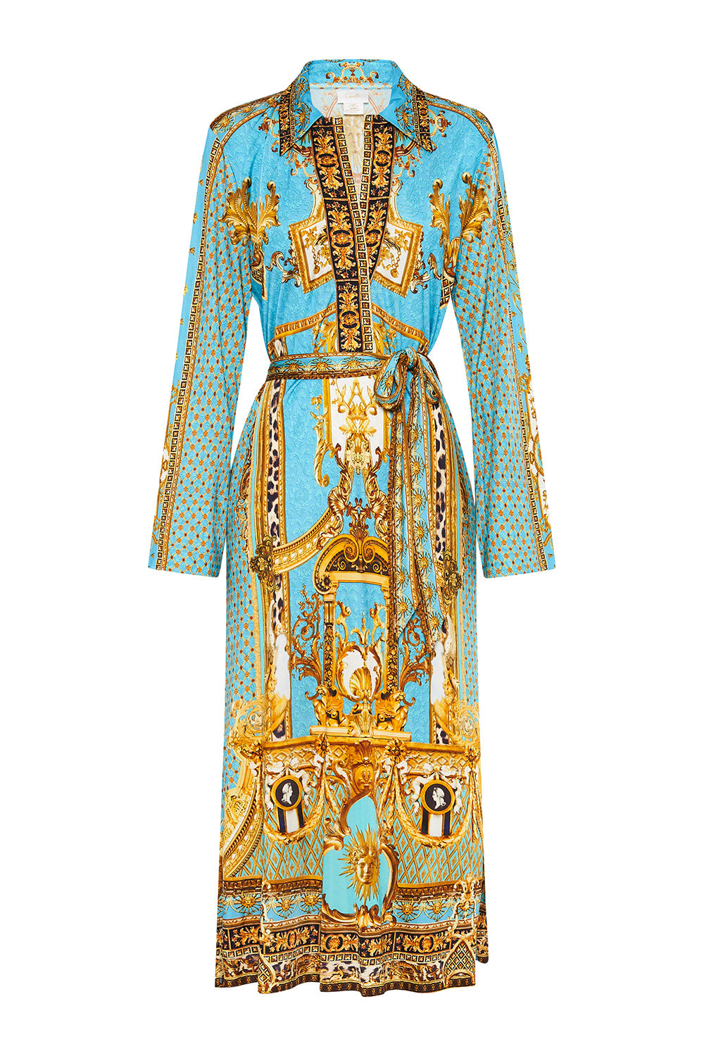 JERSEY SHIRT DRESS DRIPPING IN DECADENCE