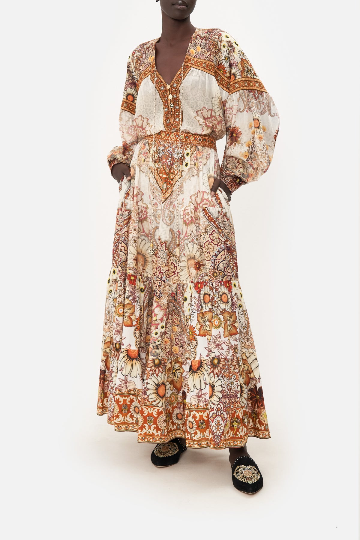 TIERED MAXI SKIRT HEART OF A HIPPIE