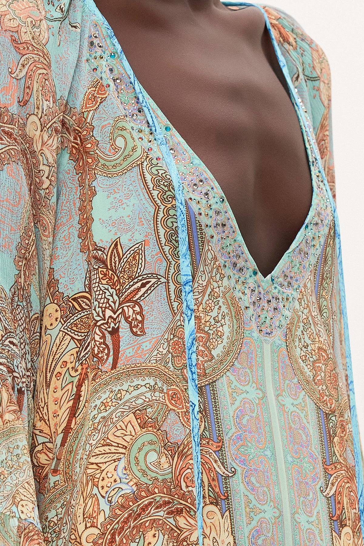 A-LINE GATHERED PANEL DRESS MAKE LOVE NOT WAR